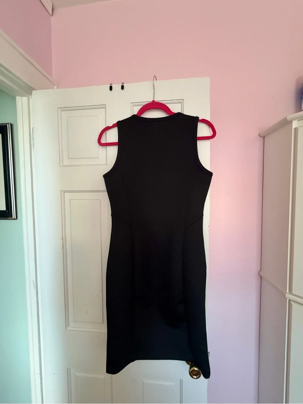 Michael Kors Black Zip-Front Sleeveless Sheath Dress